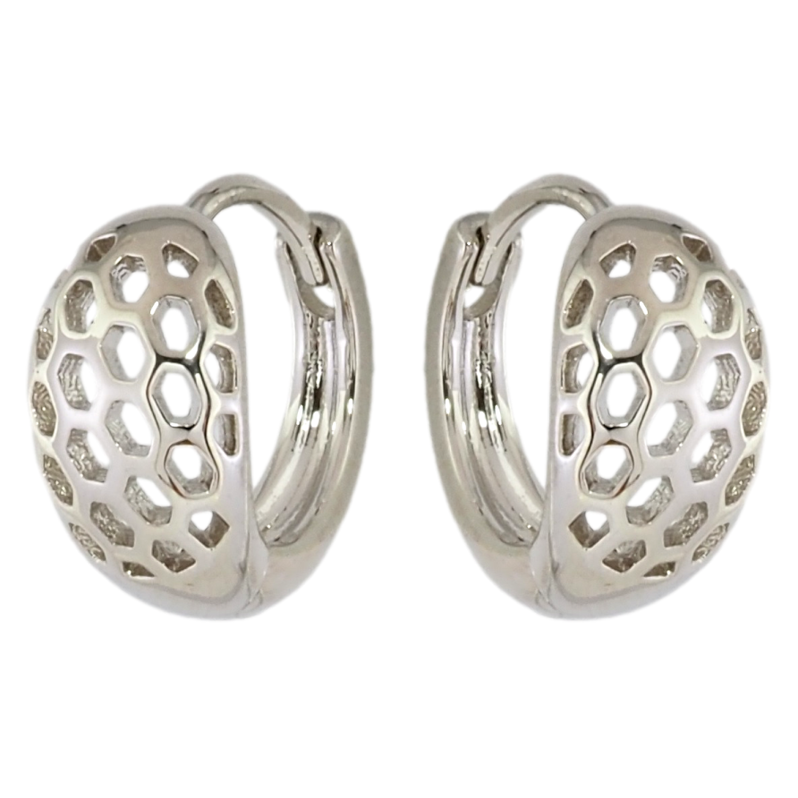 Серьги Xuping Родий колечки Резной узор фото №1