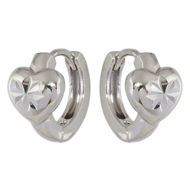 Серьги Xuping Родий колечки Сердечки фото №15