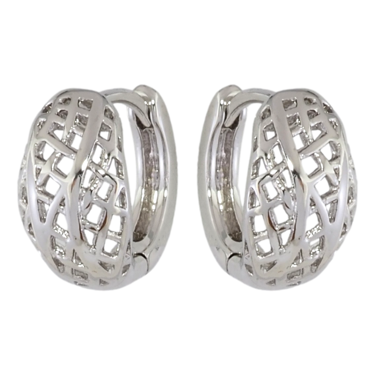 Серьги Xuping Родий колечки Резной узор фото №18