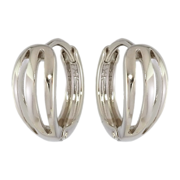 Серьги Xuping Родий колечки Резной узор фото №17