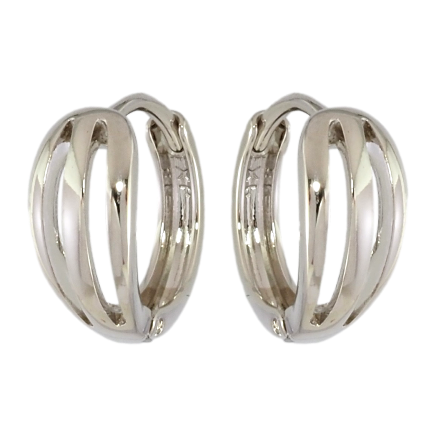 Серьги Xuping Родий колечки Резной узор фото №1