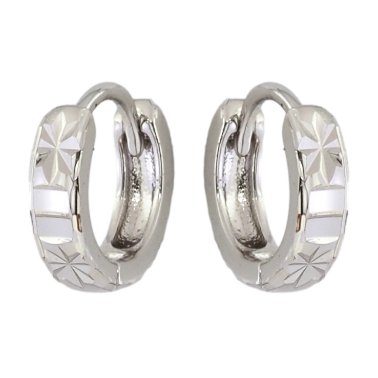 Серьги Xuping Родий колечки Узор звездочки насечками фото №16