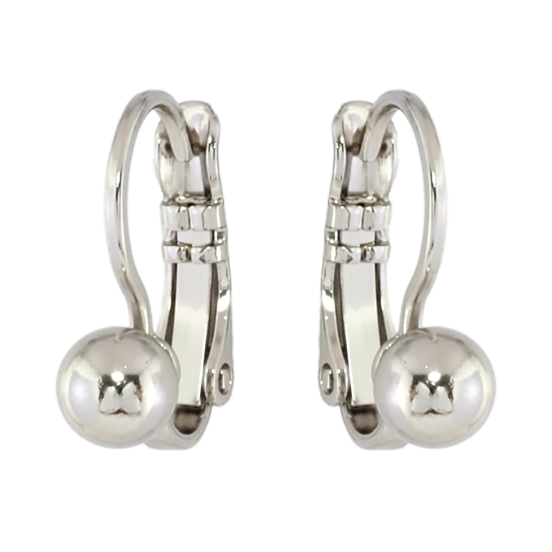 Серьги Xuping Родий французский замок Шарики на дужках ø 5мм фото №1