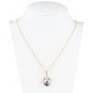 Кулон Xuping 18K з кр-ми Swarovski на ланцюжку Серце з кристалом Paradise Shine дл. 40,5-46см х 1мм фото №2