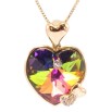 Кулон Xuping 18K з кр-ми Swarovski на ланцюжку Серце з кристалом Vitrail Medium дл. 40-45см х 1мм фото №3