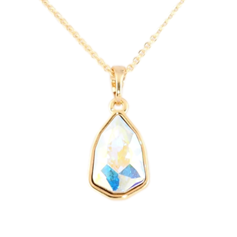 Кулон Xuping колір 18K з кристалами Swarovski на ланцюжку Кристал АВ довжина 39-44см х 1мм фото №1