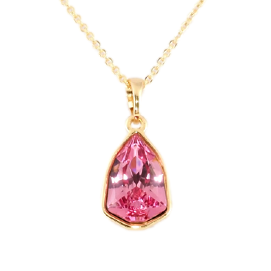 Кулон Xuping колір 18K з кристалами Swarovski на ланцюжку Кристал Rose довжина 39-44см х 1мм фото №1