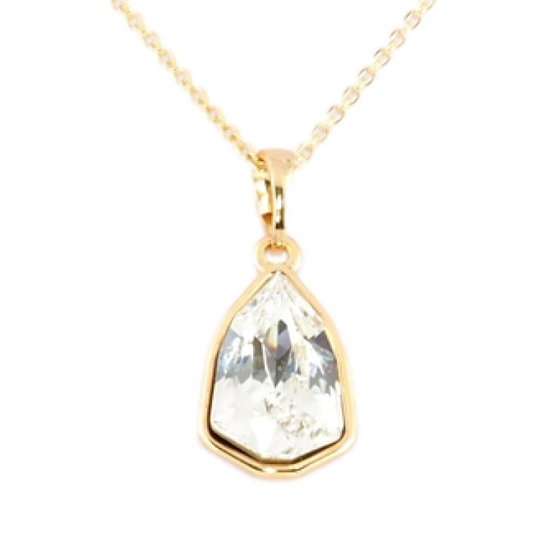 Кулон Xuping колір 18K з кристалами Swarovski на ланцюжку Кристал Clear довжина 39.5-44.5см х 1мм фото №1