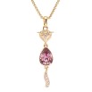 Кулон Xuping 18K с кр-ми Swarovski на цепочке Лиса с кристаллом Amethyst длина 40-45см х 1мм фото №3