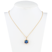 Кулон Xuping 18K з кр-ми Swarovski на ланцюжку Кристальний куб Majestic Blue довжина 40-45,5см х фото №2