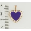 Кулон Xuping Позолота 18K Серце з фіолетовою емаллю та цирконієм для ланцюжка до 5мм фото №2