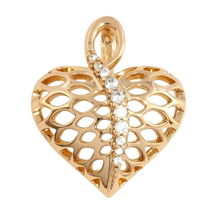 Кулон Xuping Позолота 18K Сердечко для ланцюжка до 3мм фото №4