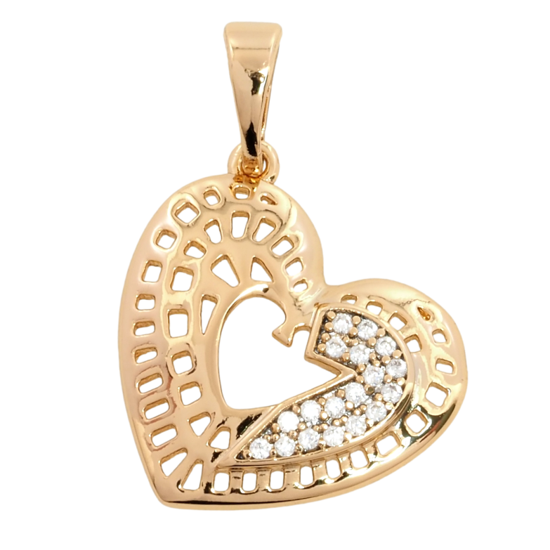 Кулон Xuping Позолота 18K Сердечко для цепочки до 5мм фото №1