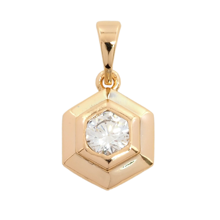 Кулон Xuping Позолота 18K Шестикутник із кристалом для ланцюжка до 5мм фото №17