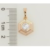 Кулон Xuping Позолота 18K Шестикутник із кристалом для ланцюжка до 5мм фото №2
