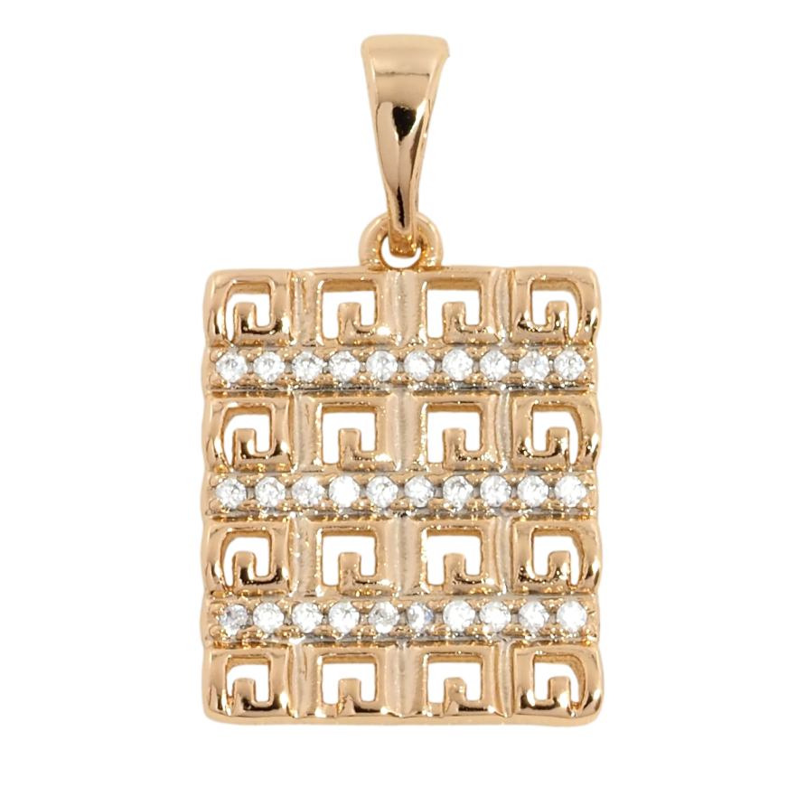 Кулон Xuping Позолота 18K Декоративний візерунок з доріжками цирконію для ланцюжка до 5мм фото №1
