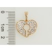 Кулон Xuping Позолота 18K Серце з замковою щілиною та інкрустацією цирконієм для ланцюжка до 5мм фото №2