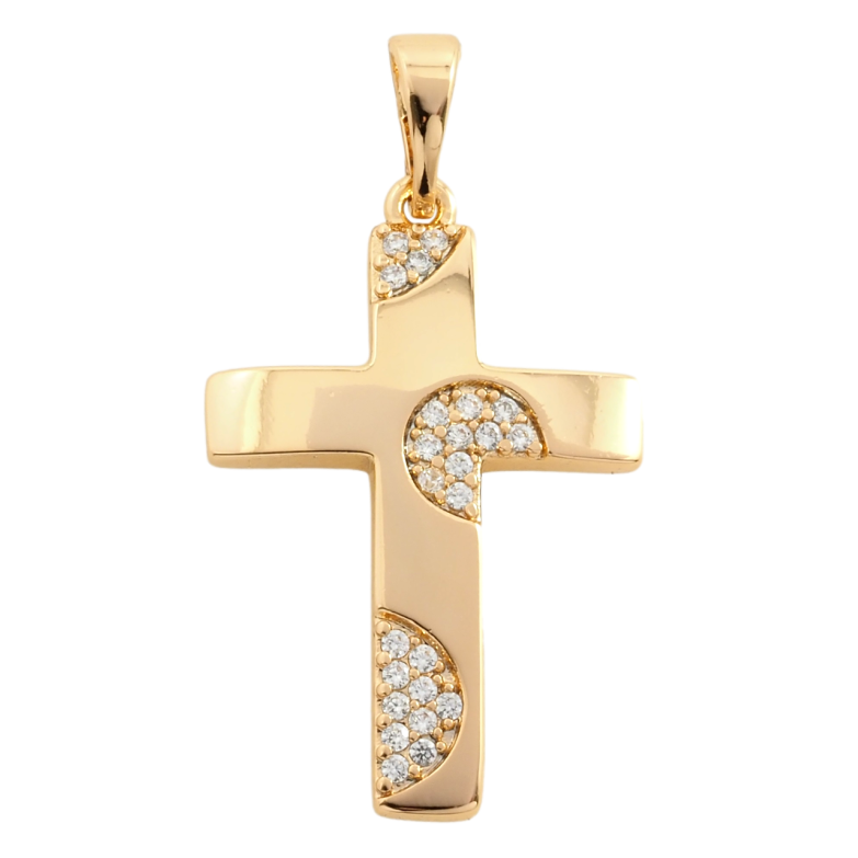 Кулон Xuping Позолота 18K Крест с цирконием для цепочки до 5мм фото №1