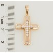 Кулон Xuping Позолота 18K Крест с цирконием для цепочки до 5мм фото №2