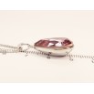 Кулон Xuping колір Родій із кристалами Swarovski на ланцюжку Кристал Antique Pink довжина 39-44.5см х 1мм фото №5