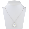 Кулон Xuping колір Родій із кристалами Swarovski на ланцюжку Кристал White Opal довжина 39.5-45см х 1мм фото №2