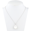 Кулон Xuping колір Родій із кристалами Swarovski на ланцюжку Кристал White Opal довжина 39.5-45см х 1мм фото №3