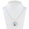 Кулон Xuping колір Родій із кристалами Swarovski на ланцюжку Серце кристал Vitrail Light довжина 39-44см х 1мм фото №2
