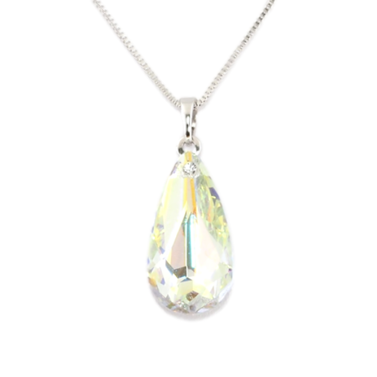 Кулон Xuping колір Родій із кристалами Swarovski на ланцюжку Кристал Sunshine Delite довжина 40-45см х 1мм фото №4