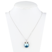 Кулон Xuping колір Родій із кристалами Swarovski на ланцюжку Сова з кристалом Aquamarine довжина 40-45см х 1мм фото №2