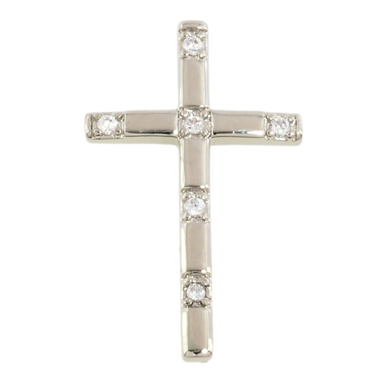 Кулон Xuping Родій Хрест з цирконієм для ланцюжка до 2мм фото №3