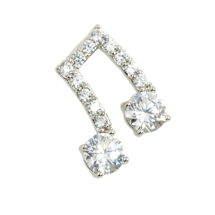 Кулон Xuping Родій Нота з цирконієм для ланцюжка до 2мм фото №5