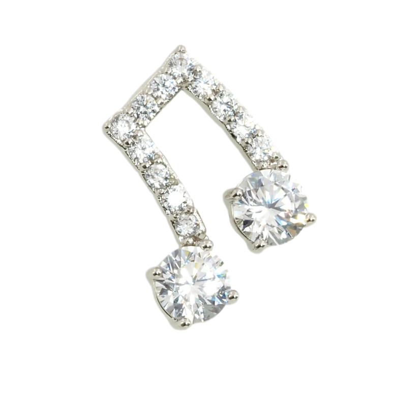 Кулон Xuping Родій Нота з цирконієм для ланцюжка до 2мм фото №1