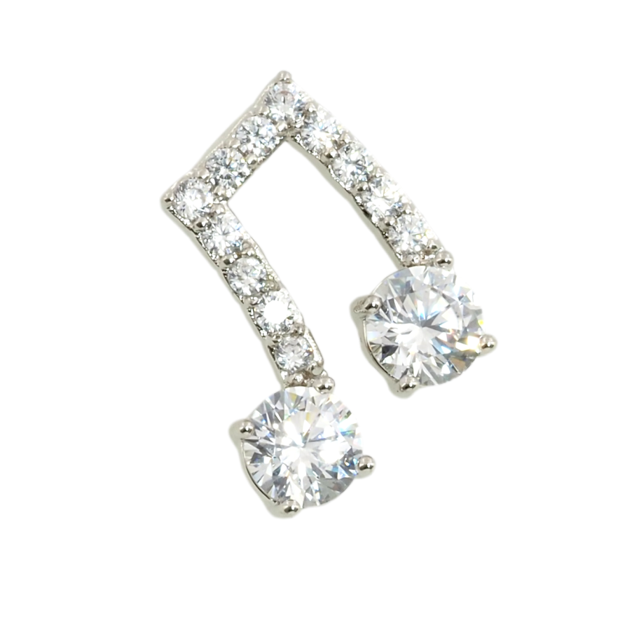 Кулон Xuping Родій Нота з цирконієм для ланцюжка до 2мм фото №1