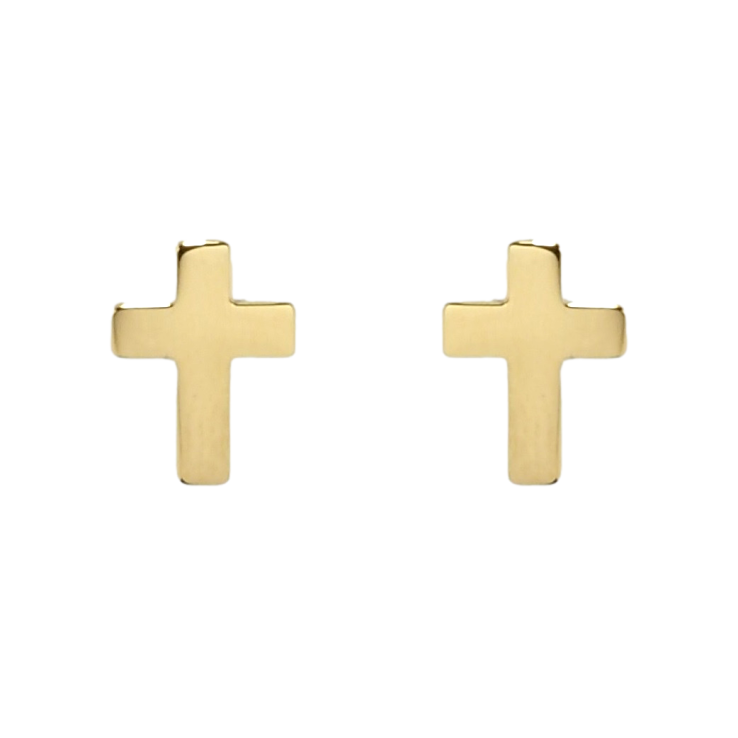 Серьги Xuping TTM Stainless Steel цвет 14K пусеты Крестики фото №6