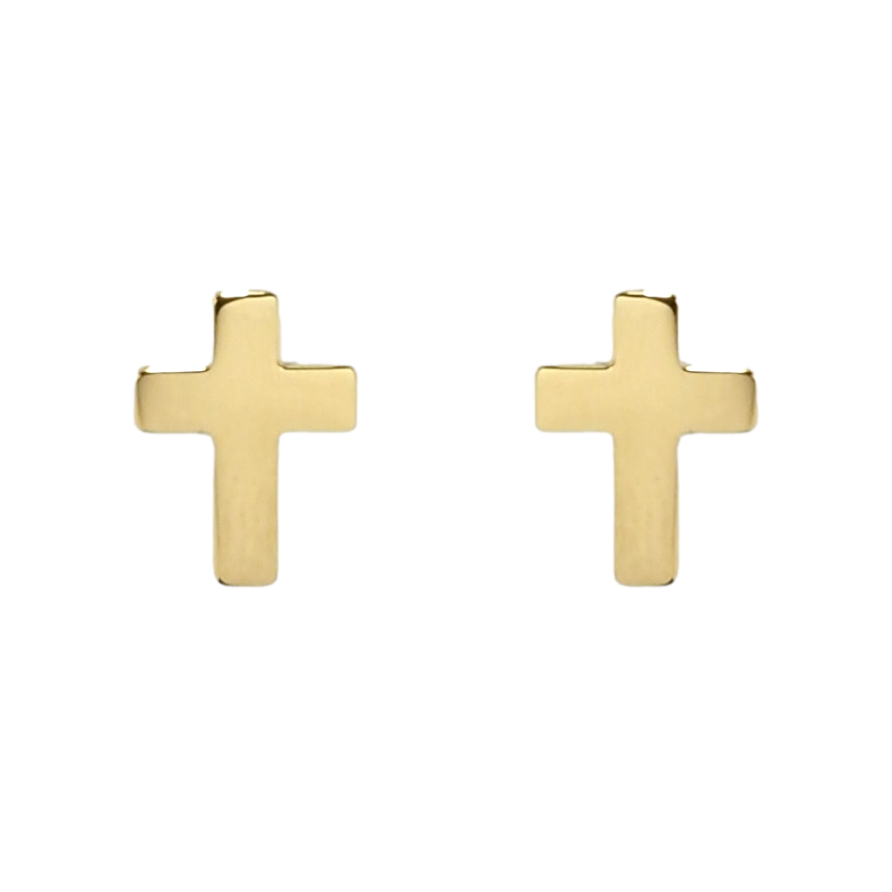 Серьги Xuping TTM Stainless Steel цвет 14K пусеты Крестики фото №1