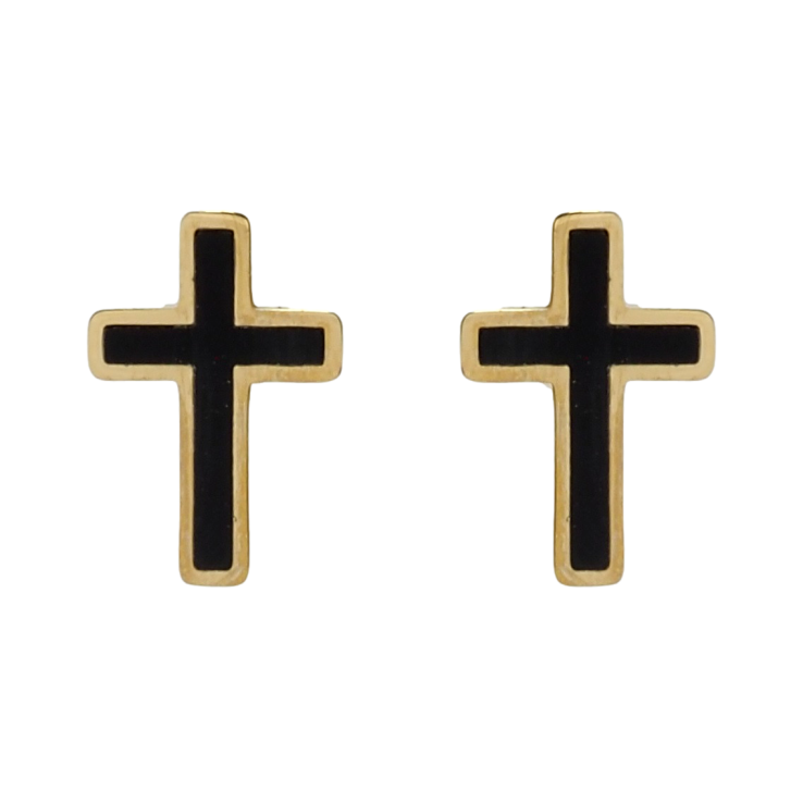Серьги Xuping TTM Stainless Steel цвет 14K пусеты Крестики фото №5
