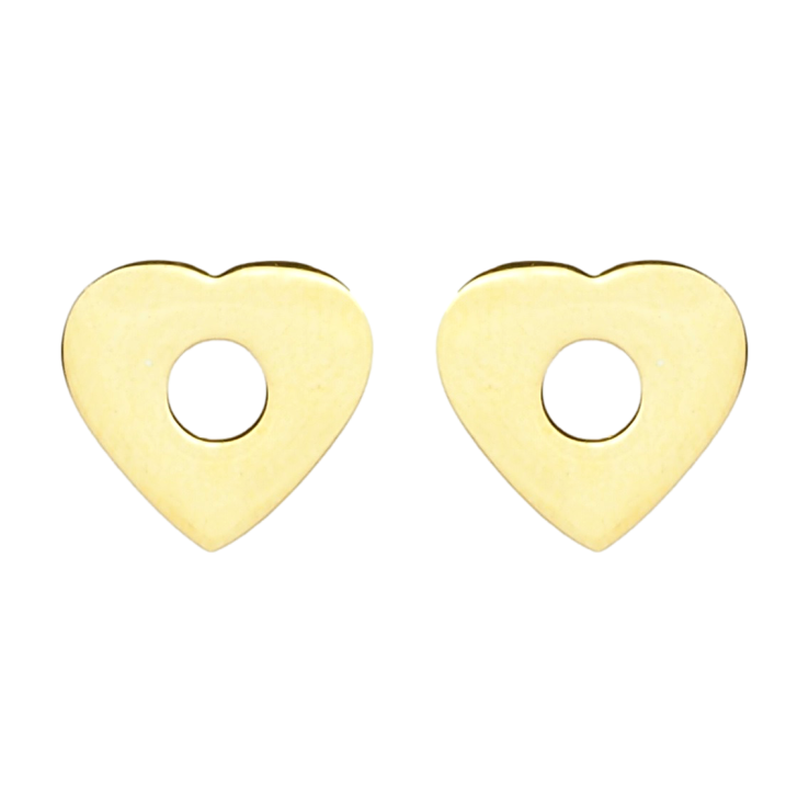 Серьги Xuping TTM Stainless Steel цвет 14K пусеты Сердечки фото №11