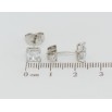 Сережки Xuping Родій пусети Фіаніти 5х5мм фото №2