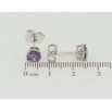 Серьги Xuping Родий пусеты Сиреневые фианиты в 4-х крапановой оправе ø 6мм фото №2 Серьги Xuping Родий пусеты Сиреневые фианиты в 4-х крапановой оправе ø 6мм фото №2