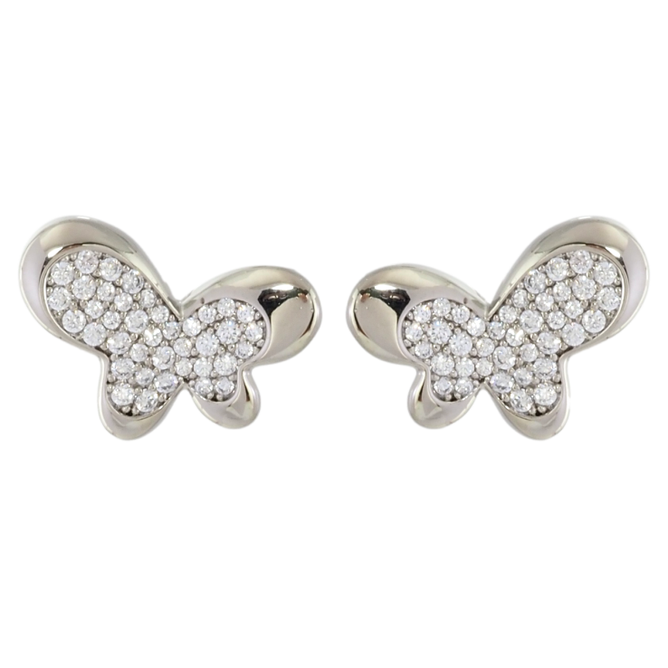 Серьги Xuping Родий пусеты Бабочки инкрустация цирконием фото №16 Серьги Xuping Родий пусеты Бабочки инкрустация цирконием фото №16