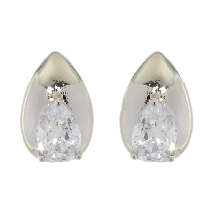 Серьги Xuping Родий пусеты Капельки с фианитами фото №24
