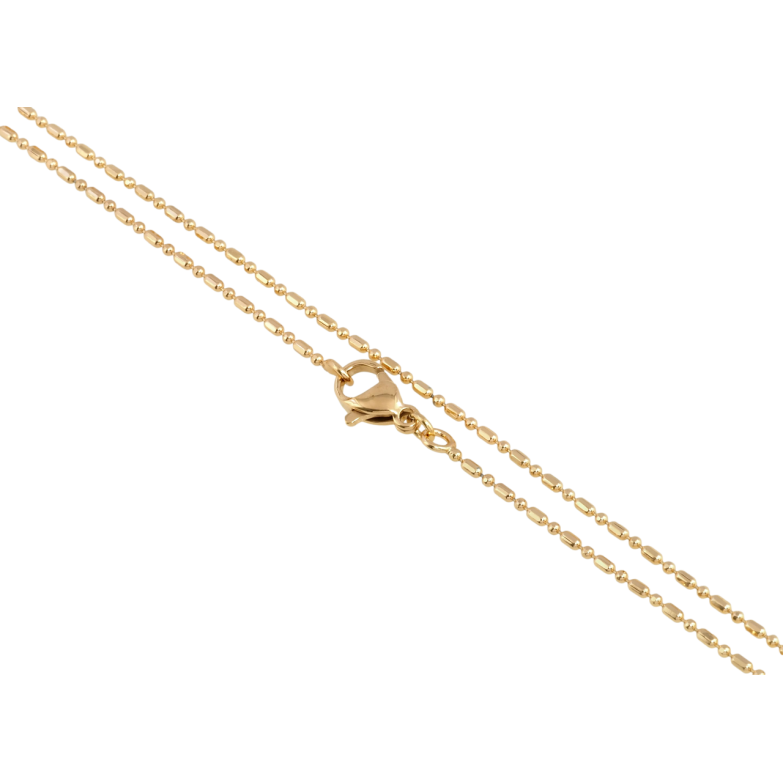 Цепочка Xuping Позолота 18K Плетение Перлина длина 49см х 1мм фото №1