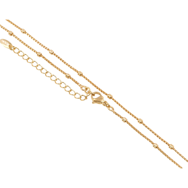 Ланцюжок Xuping Позолота 18K Плетіння Венеціанське з намистинами довжина 45-50см х 1мм фото №1