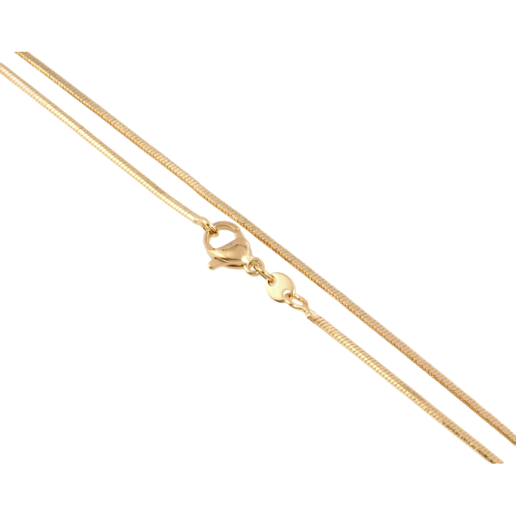 Ланцюжок Xuping Позолота 18K Плетіння Ювелірний шнур 4-х гранний довжина 51см х 1мм фото №2