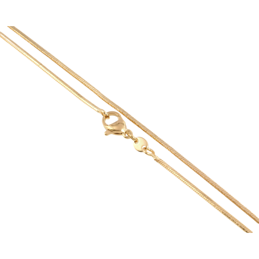 Ланцюжок Xuping Позолота 18K Плетіння Ювелірний шнур 4-х гранний довжина 51см х 1мм фото №1