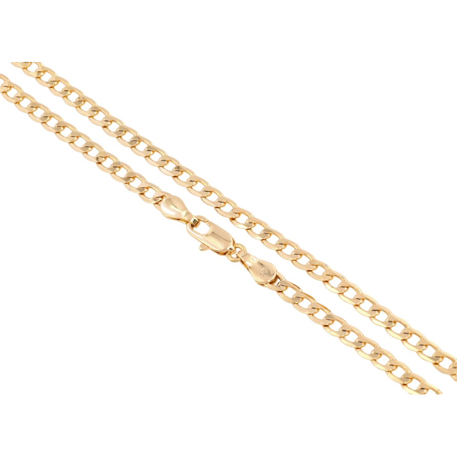 Ланцюжок Xuping Позолота 18K Плетіння Панцирне довжина 45см х 3.5мм фото №1