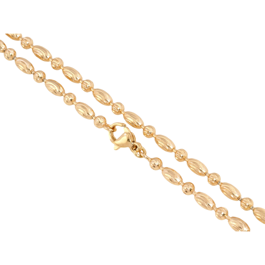 Ланцюжок Xuping Позолота 18K Плетіння Перлина довжина 44см х 3мм фото №1