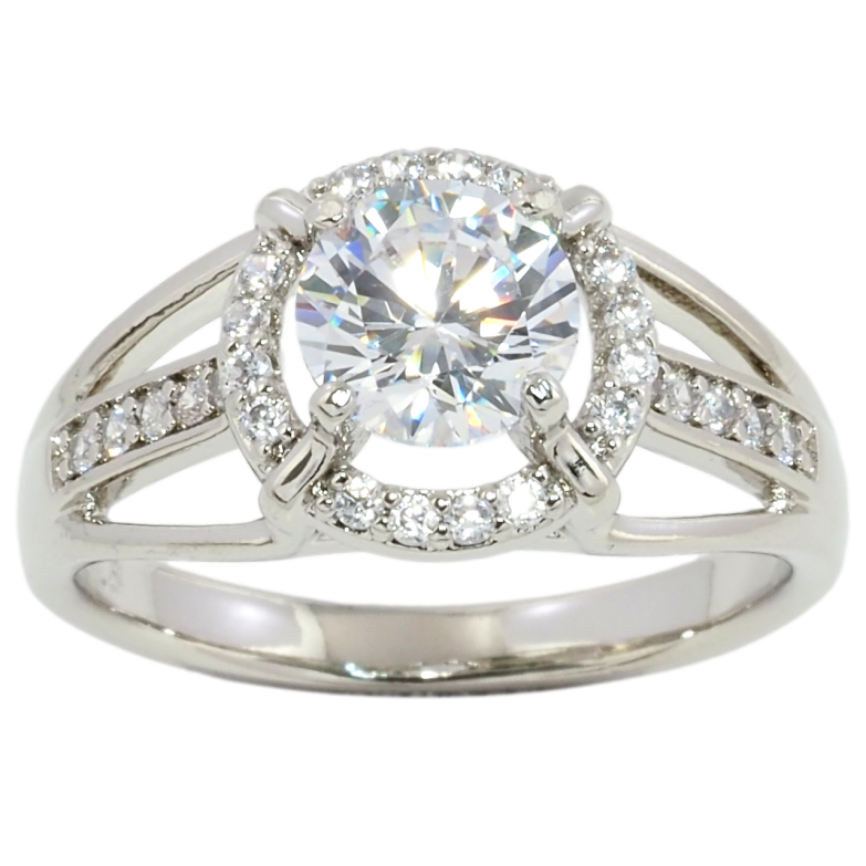 Каблучка Xuping Родій Кристалічний блиск фото №1