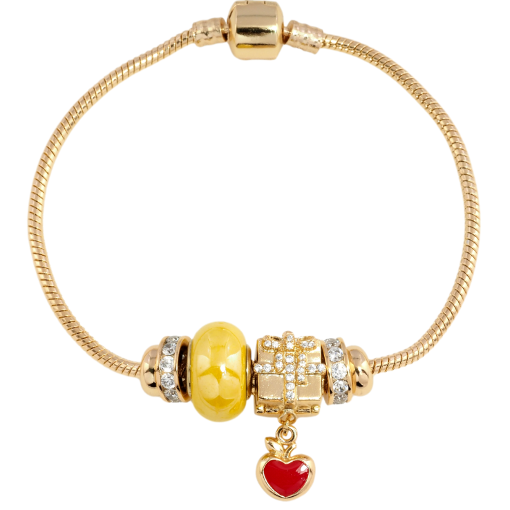 Браслет Xuping Позолота 18K У стилі Pandora Ювелірний шнур з намистинами довжина 21.5см х 3мм фото №7