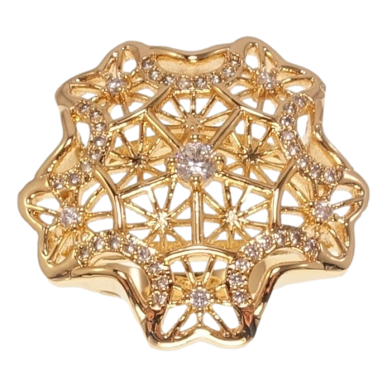 Каблучка Xuping Позолота 18K Велика Сніжинка фото №18 Каблучка Xuping Позолота 18K Велика Сніжинка фото №18